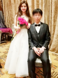 幸せなご夫婦国際結婚中国